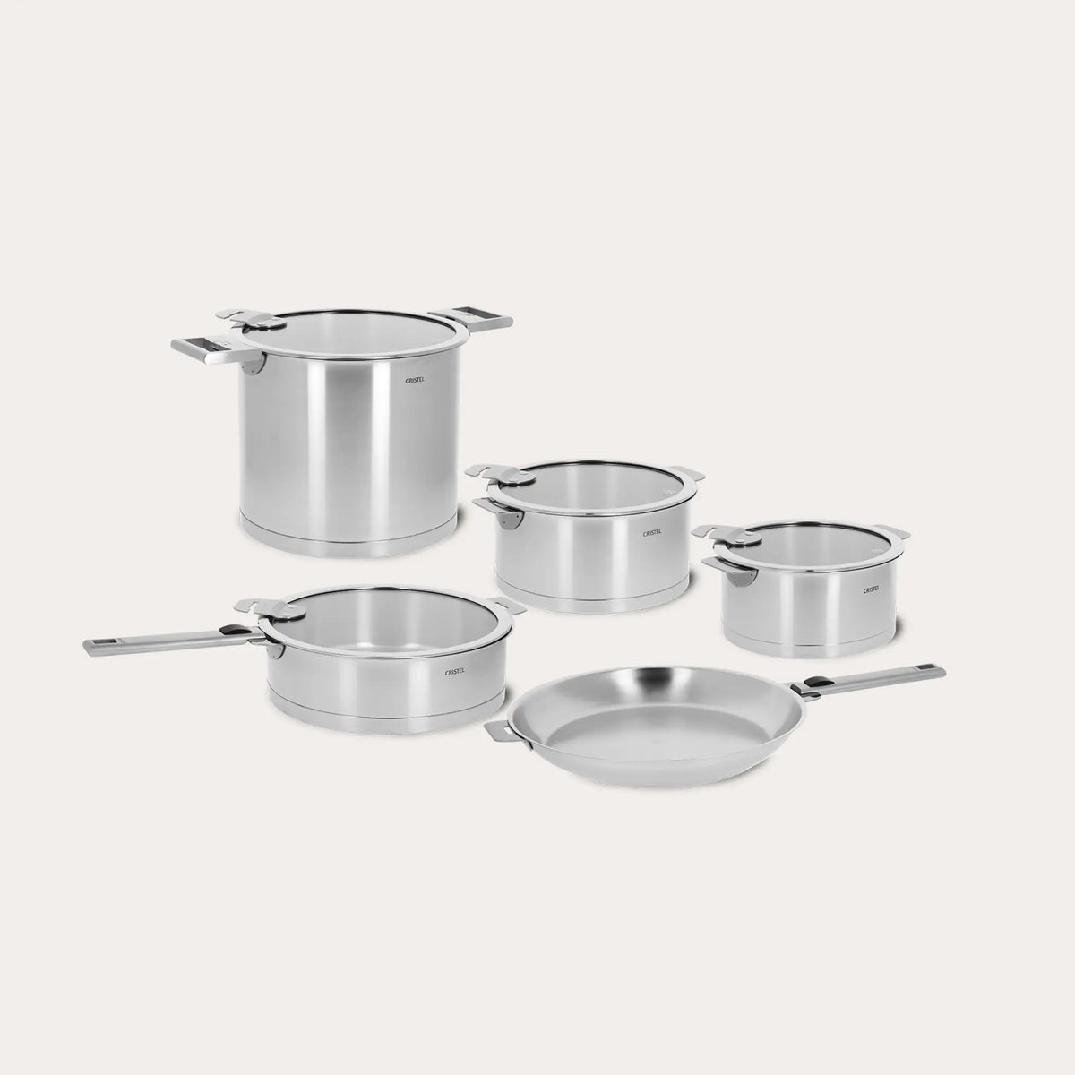 CRISTEL® Strate® 13-Piece Stainless Steel Cookware Set | Made in France