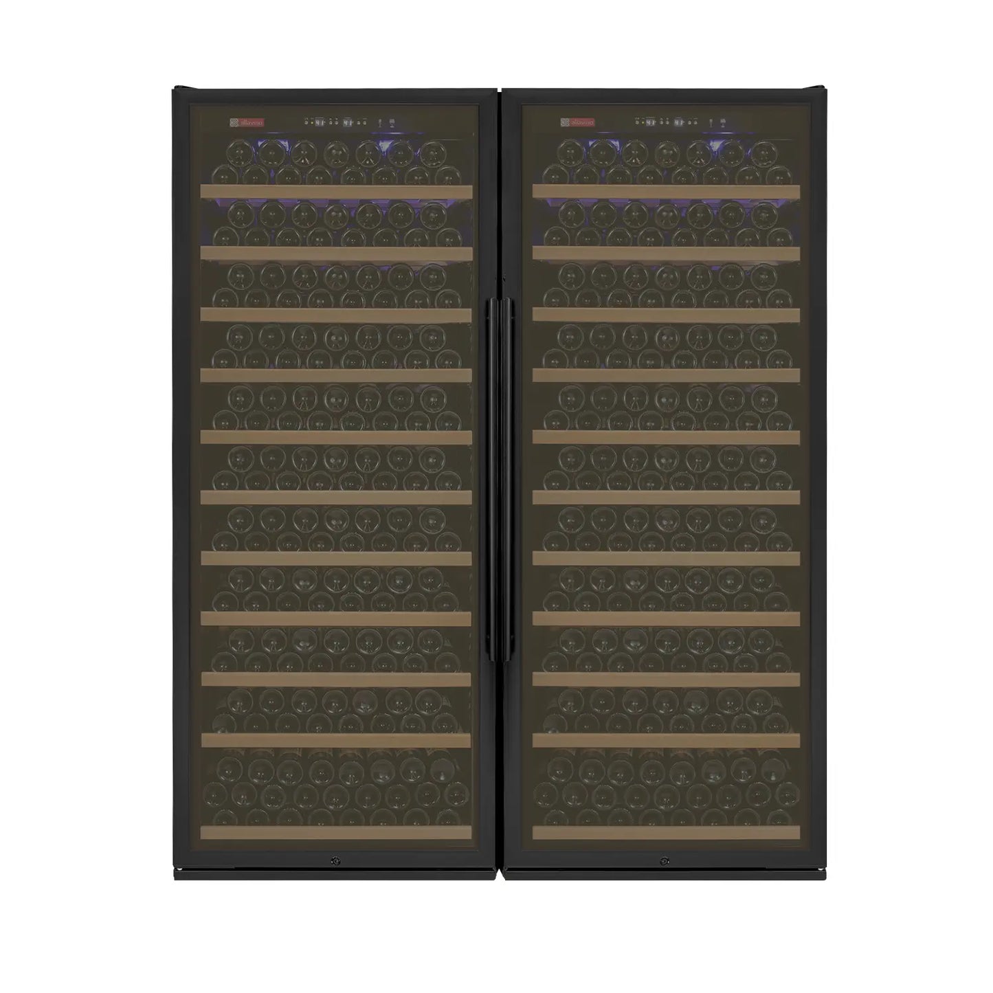 Allavino Vite Series 610 Bottle Tall Dual Zone Side-by-Side Wine Refrigerators with Stainless Steel Doors