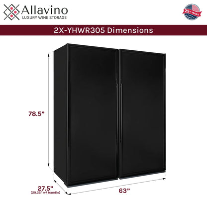 Allavino Vite Series 610 Bottle Dual Zone Side-by-Side Wine Refrigerator