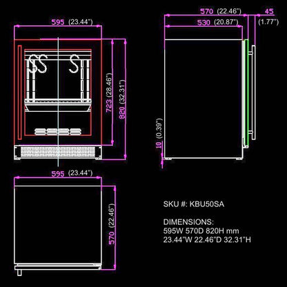 Built-In Compact Dry Aging Refrigerator for Steak & Meat Aging