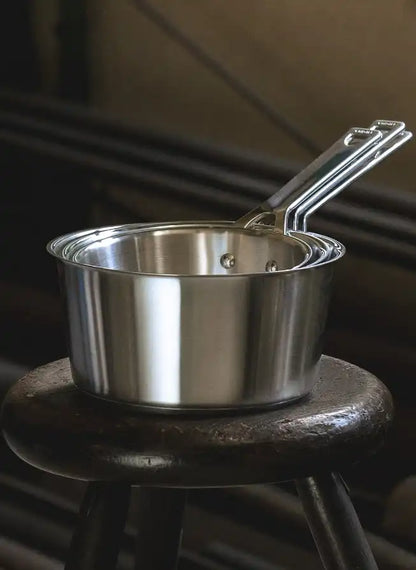 CRISTEL® 1826® 3-Piece Stainless Steel Saucepan Set with Glass Lids