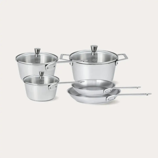 CRISTEL® 1826® 8-Piece Stainless Steel Cookware Set with Glass Lids