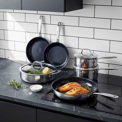 5-Ply Stainless + Ceramic Nonstick Set