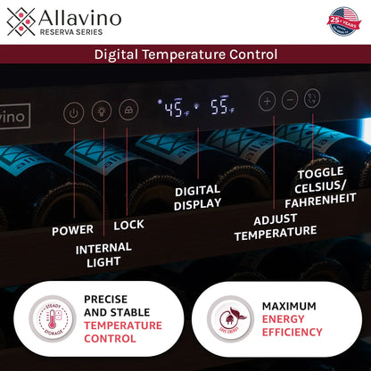 Allavino Reserva Series 119 Bottle Single Zone Built-In Wine Refrigerator