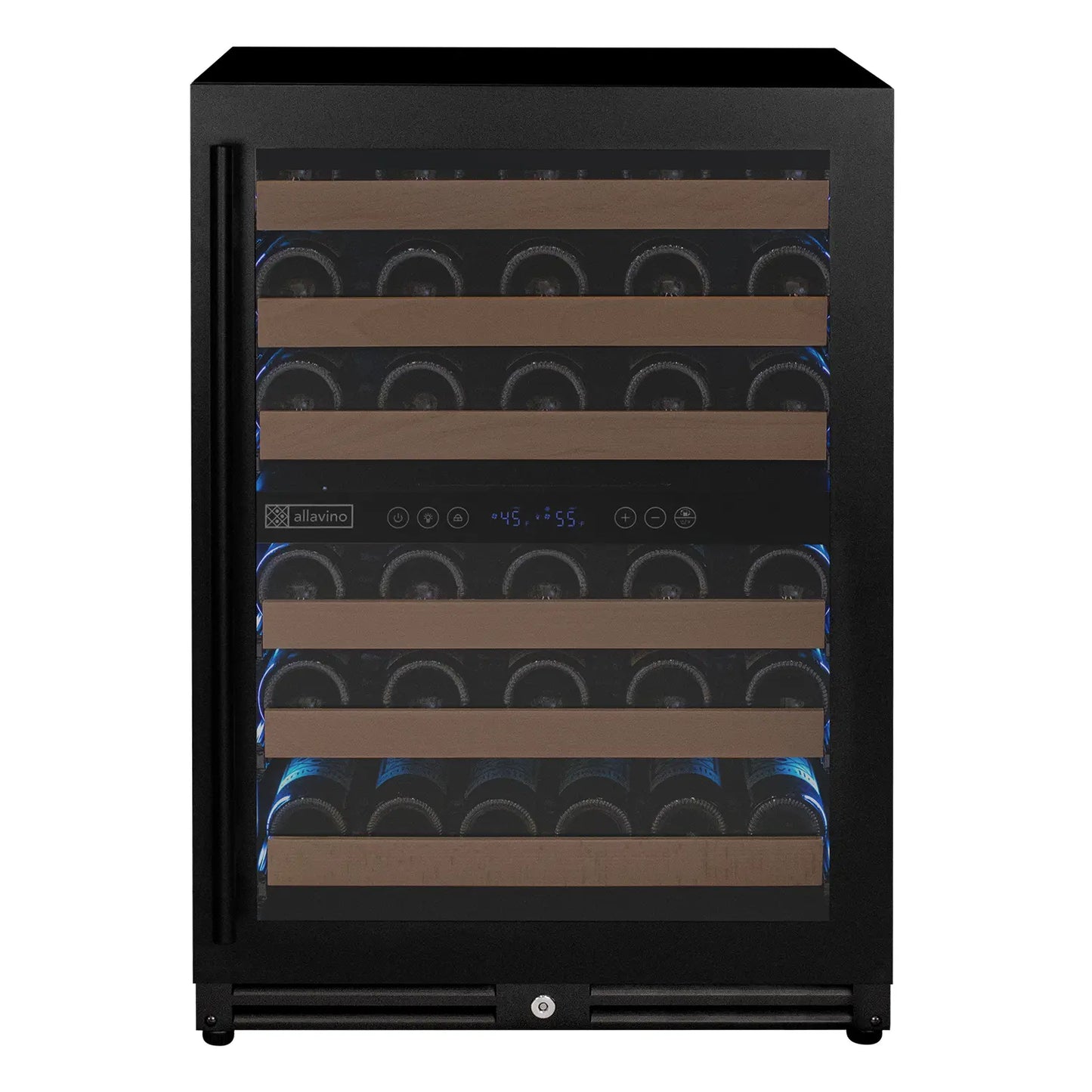 Allavino Reserva Series 51 Bottle Dual Zone Built-In Luxury Wine Refrigerator with Stainless Steel Door - Right Hinge