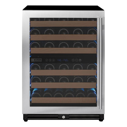 Allavino Reserva Series 51 Bottle Dual Zone Built-In Luxury Wine Refrigerator with Stainless Steel Door - Right Hinge