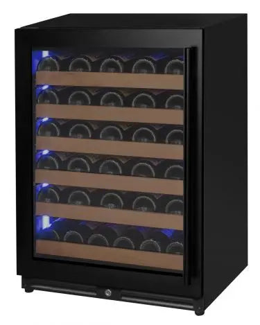 Allavino Reserva Series 51 Bottle Single Zone Built-In Luxury Wine Refrigerator with Black Door - Right Hinge