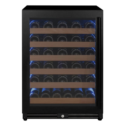 Allavino Reserva Series 51 Bottle Single Zone Built-In Luxury Wine Refrigerator with Black Door - Right Hinge