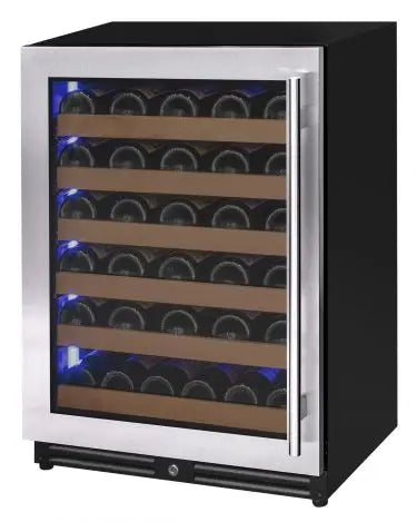 Allavino Reserva Series 51 Bottle Single Zone Built-In Luxury Wine Refrigerator with Black Door - Right Hinge