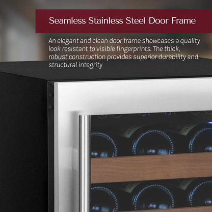 Allavino Reserva Series 51 Bottle Single Zone Built-In Luxury Wine Refrigerator with Black Door - Right Hinge
