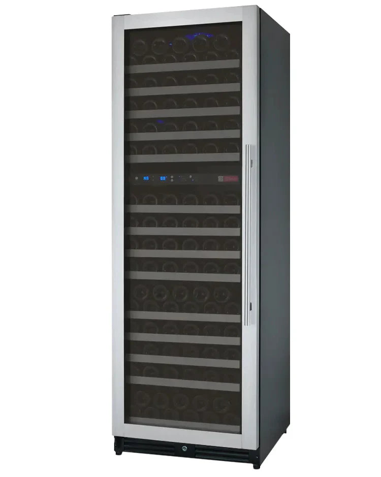 24" Wide FlexCount II Tru-Vino 172 Bottle Dual Zone Stainless Steel Right Hinge Wine Refrigerator