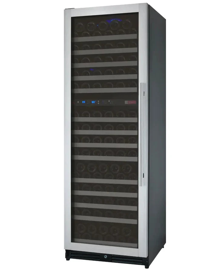24" Wide FlexCount II Tru-Vino 172 Bottle Dual Zone Stainless Steel Right Hinge Wine Refrigerator