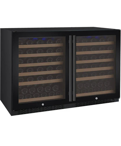 FlexCount Series 56 Bottle Dual Zone Built-In Wine Refrigerator with Stainless Steel Door - Right Hinge