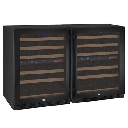 FlexCount Series 56 Bottle Dual Zone Built-In Wine Refrigerator with Stainless Steel Door - Right Hinge