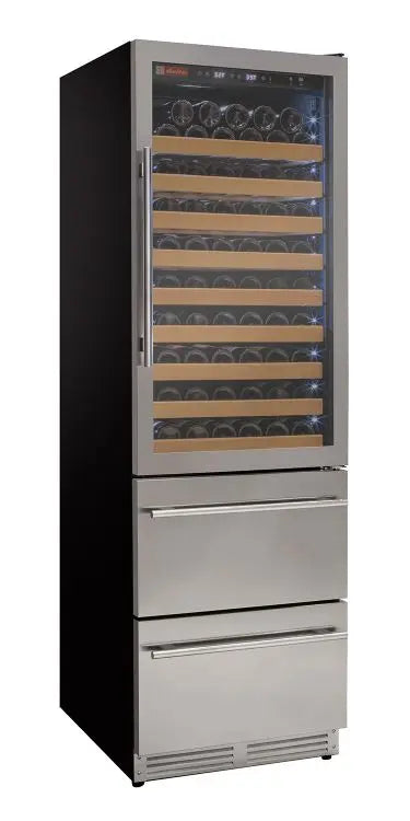 Allavino 108 Bottle Wine Refrigerator with Two Refrigerated Beverage Drawers