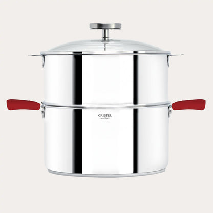 BIOME® Healthy Cooking Set by CRISTEL® | 3.5 Qt Saucepan & Steamer