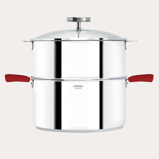BIOME® Healthy Cooking Set by CRISTEL® | 3.5 Qt Saucepan & Steamer