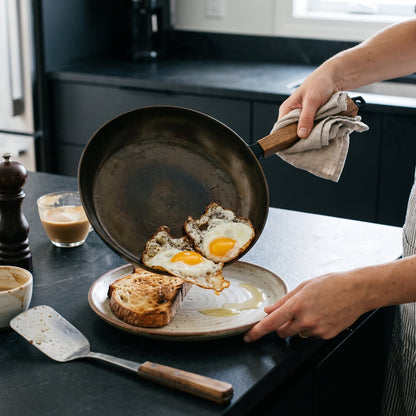Alva Forest Carbon Steel Frying Pan with Wood Handle