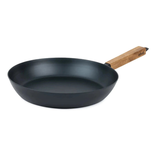 Alva Forest Carbon Steel Frying Pan with Wood Handle