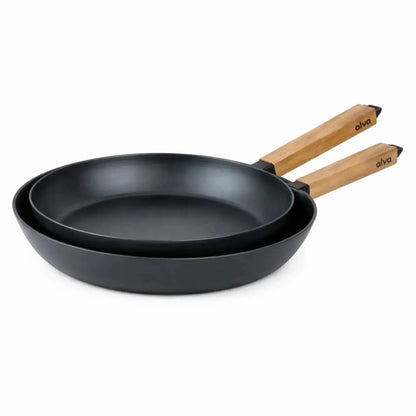 Alva Forest Carbon Steel Frying Pan with Wood Handle