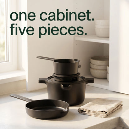 Alva Neat 5-Piece Stackable Ceramic Nonstick Cookware Set